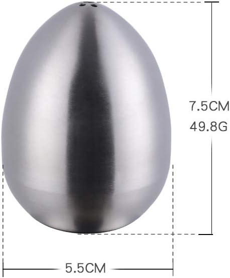 Egg Spice Jar, 2 PCS Stainless Steel Pepper Shaker, Salt Pot by Buy THINGS!(Silver+Rainbow)...