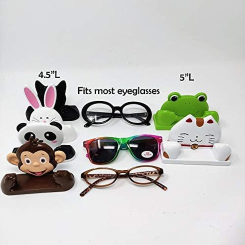 Fun Frog Eyeglass Holder Stand for Kids Women - Securely Hold Kids Eyeglasses, Adult Reading Glasses like Bedside Nightstand Organizer, Cute Desk ...