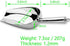 Ice Scoop 12oz, 11 Inch Medium Stainless Steel Metal Food Scoops for Kitchen Party Bar Wedding, Durable & Heavy Duty, Dishwasher Safe....