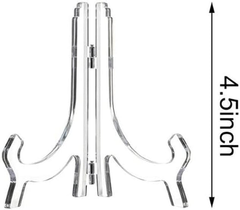 8 Pack 4.5 Inches Acrylic Easel Stand,Display Stand Kitchen Picture Frame Stand Picture Bracket Acrylic Decoration Plate Holder Frame Book Stand...