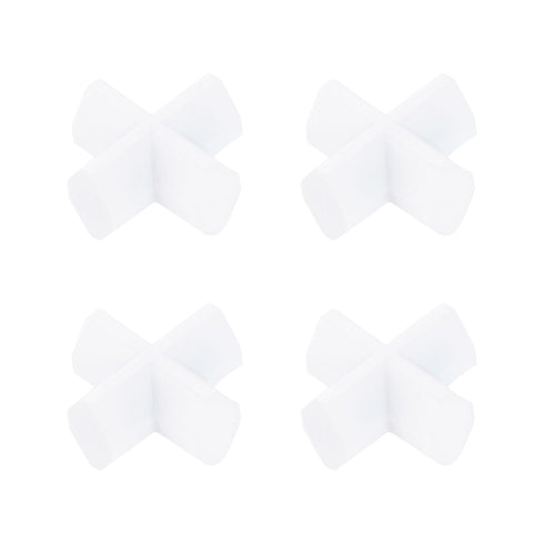 MECCANIXITY Magnetic Stirrer Mixer Stir Bar Rod 20mm(0.79") x20mm Cross Shape PTFE Coating Magnet White for Laboratory 4Pcs...