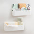 2 Pack Cabinet Organizer Storage, Adhesive Over Cabinet Door Organizer, No Drilling Space Saver Plastic Storage Containers Multi-Use for Kitchen B...
