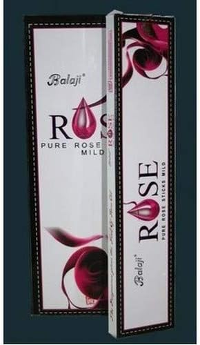 Pure Rose Mild Incense Sticks, (12 Units x 15 Sticks), Brown, 11 x 9.7 x 25 cm...