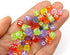 1000pcs Mixed Acrylic Letter/Alphabet “A-Z”Cube Beads for DIY Craft (Transparent Multicolor 6x6x6mm)...