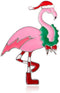 Christmas Flamingo Brooch Pin for Women Girls Fashion Enamel Pink Santa Animal Brooches Lapel Pins Cute Dress Accessories Holiday Xmas Party Jewel...