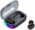 BD&M Wireless Earbuds, HiFi Digital LED Display Stereo Gaming Earbuds Bluetooth Headphones, TWS Wireless Earphones in-Ear Ear Buds, for Gaming, Wo...
