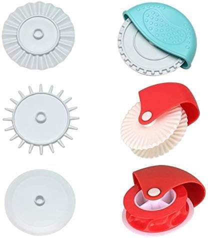 6 Pcs Pastry Wheel Decorator Cutter, Cookie Cutter Wheel Pizza Baking Beads Pie Crust Cutters, DIY Baking Cooking Tool...