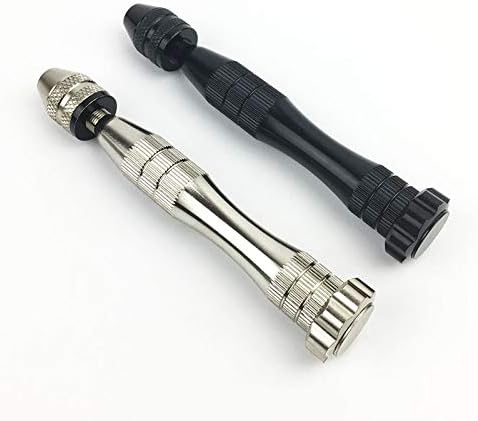 Pin Vise Hand Drill for Resin Casting Molds, Steel Hand Drill with 20 PCS Drill Bits (0.8-3 mm), for Wood, Manual Work DIY, Jewelry, Assembling, M...