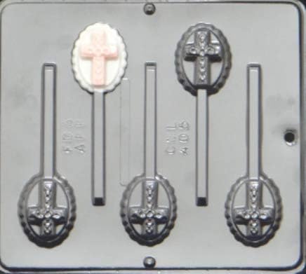 Candy Molds N More Cross on Oval Lollipop Chocolate Candy Mold Religious 405 (405)...