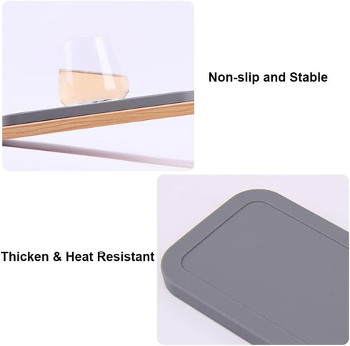 Small Silicone Heat Resistant Mat for Curling Iron, Heat Pad for Hot Hair Tools, Kitchen Sink Organizer Tray and Sponge Holder for Bathroom Counte...