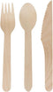 100 Pcs 6 Inch Wood Cutlery (50 Forks, 25 Spoons and 25 Knives)...