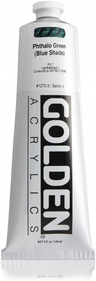 Golden Heavy Body Acrylic - Phthalo Green Yellow Shade - 5 oz Tube...