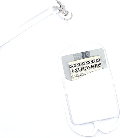 Silicone Phone Card Holder Sleeves with Wrist Strap,Stretchy Credit Phone Case Holder,Universal Cell Phone Pocket Neck Lanyard for Phone Android S...