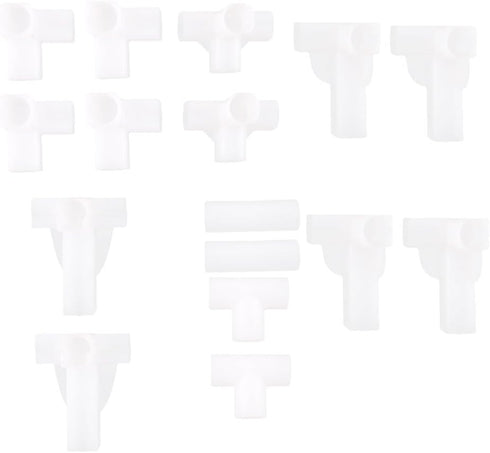 uxcell Shoe Rack Accessories Connectors Set, 16mm Inner Diameter for Repair Assembled Wardrobe, Replacement of Parts 16 Pcs...