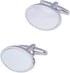 Oval White Mother of Pearl Cufflinks in Gift Box Cuff Links for Formal Business Wedding Anniversary Dress...
