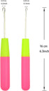 2 Pcs Latch Hook Crochet Needle with 30 Pcs Dreadlocks Silver Gold Metal Decoration Braiding Hair Rings for Crochet Hooks Braids Hair Decoration A...