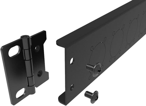 Jingchengmei 12 Port/Way/Hole Hinged Patch Panel - 1U 19" Rack Mount D-Type Connectors - Audio with Hinged Side (H1U12D, Black)...