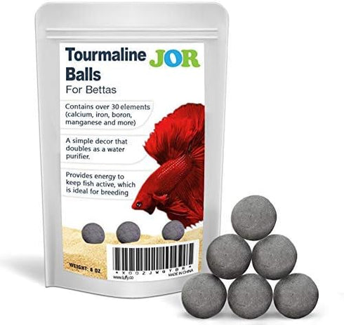 JOR Betta Calcium-rich Energy Balls, Water Conditioner Gray Beads for Crystal Clear Water, Vibrant Energetic Fish, Stabilizes pH, Aquarium Tank De...