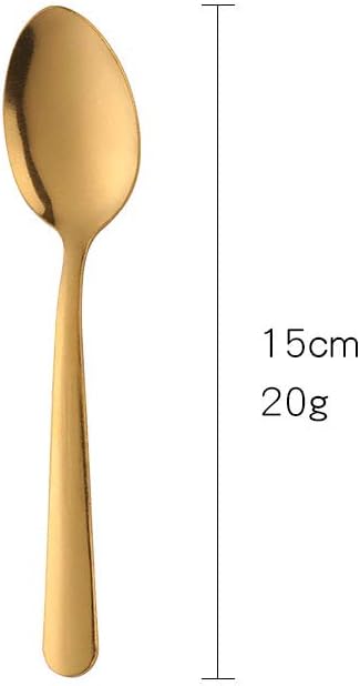 Teaspoons Gold Stainless Steel Dessert Spoons, BUY&USE 12 Pieces 5.9-Inch Coffee Spoons...
