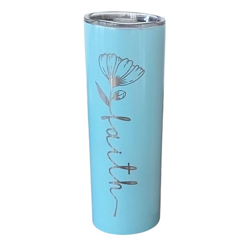 Faith Coffee Mug, Christian Travel Mug, 20 0z slim insulated tumbler, Jesus Coffee Mugs for Women...