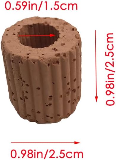 20 Pcs Aquatic Water Plant Fixed Rings, Aquarium Landscape Ceramic Pottery Plant Pot Gravity Ring for Fish Tank Accessories...