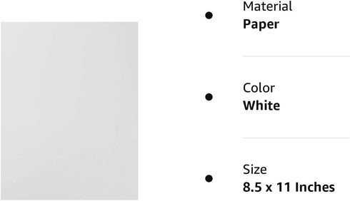 20 Sheets White Cardstock 8.5 x 11 Inches, 250gsm/92 lb Thick Craft Paper for Making Cards, Invitations, Paper Crafts or Drawing...