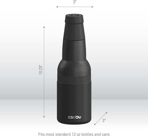 Asobu Frosty Beer Holder,2 Go Vacuum Insulated Double Walled Stainless Steel Beer Can and Bottle Cooler with Beer Opener, Bpa Free, Fits Standard ...