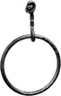 Hand Forged Knot Metal Towel Ring Wrought Iron Handmade Wall Mounted Hand Towel Holder Blacksmith Wall Mounted Towel Rack Black Antique Finish Hea...
