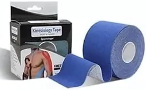 Joint Forces Waterproof Kinesiology Tape - 2 inches x 16.5 ft. per roll, Latex-Free, for Muscle Pain Relief and Joint Support (Blue)...