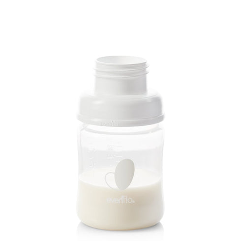 Evenflo Feeding Breast Pump Adapter to Balance Plus Wide Neck Baby Bottle (Pack of 2), White (5142112)...