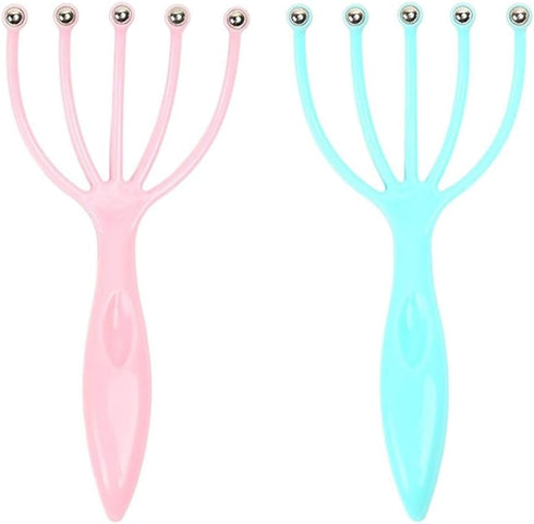 2PCS Scalp Massager, Protable Hand Held SPA Head Massager for Head Neck Deep Relaxation & Stress Reduction in The Office Home SPA, Gift...