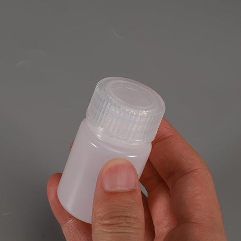 1 oz Wide Mouth Lab Reagent Bottle, Laboratory Grade Chemical Container, Sealed Leak-proof Translucent HDPE Bottle, Pill Bottle, Water Sample Bott...