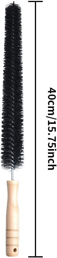 2 Pack Radiator Brush, Dryer Cleaner Vent Brush, 40 cm Long Flexible Pipe Refrigerator Coil Brush, Vent Cleaner Brushes with Wooden Handle for Ref...