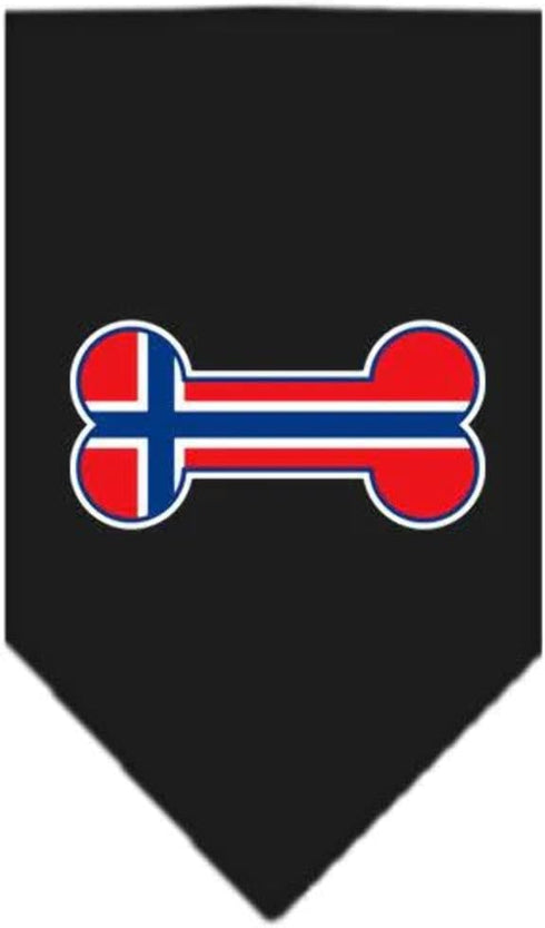 Mirage Pet Products Bone Flag Norway Screen Print Bandana for Pets, Small, Red...