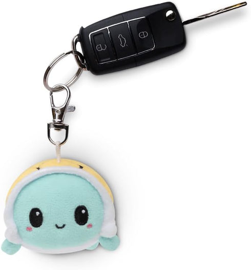 TeeTurtle | Plushie Charm Keychain | Happy Brown Shell Turtle...