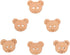 50 Pcs Wooden Bear Buttons with Round 2 Holes DIY Craft Sewing Buttons for Handmade Scrapbooking Art Project Home Ornament...