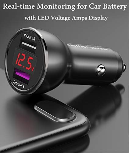 for Huawei Supercharge Car Charger, 9V/2A Car Charger Adapter Quick Fast Charger with USB Type C Super Charging Cable Car Charger for Huawei P40 P...