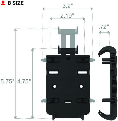 RAM MOUNTS Quick-Grip Small Phone Holder with Ball RAM-HOL-PD3-238AU with B Size 1" Ball...