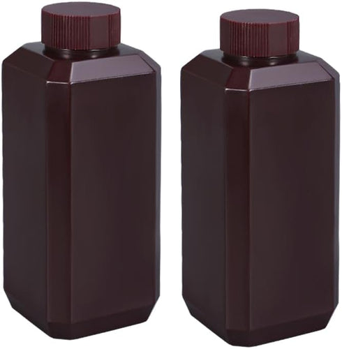 8.4oz/2 Pcs Plastic Lab Chemical Reagent Bottles, Square Sample Storage Container, Plastic Chemical Container Bottle with Inner Ring Cover, Narrow...