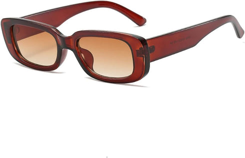 Rectangle Sunglasses for Women Black 90s Retro Sunglasses Fashion Y2K Square Sunglasses...