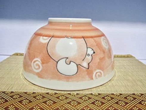 Japanese Shiba Dog Red 6.3 Inches Diameter Large Rice Bowl Donburi Soup Noodle or Serving Bowl Multipurpose Bowl Chawan from Japan...