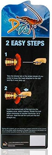 D Vein Lobster Deveiner - Simple to Use Lobster Cleaner Tool - Perfect for Divers and Lobster Lovers to Use with Lobster Crackers, Lobster Picks a...