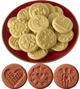 Terra Cotta Cookie Stamps for Baking, Oven & Dishwasher Safe - Cookie Cutter, Molder, Stamper Press, Ideal for Cookies, Polvoron, Pastry, Shortbre...