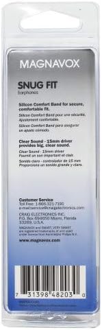 Magnavox MHP4820-WH Gummy Earbuds in White | Available in Pink, White, Black, Blue, & Teal | Earbuds Gummy | Extra Value Comfort Stereo Earbuds | ...