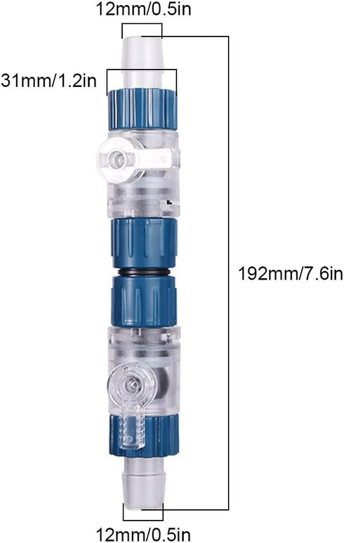 MiOYOOW Aquarium Hose Valve, Fish Tank Hose Connector Fishbowl Water Flow Control Valve with Quick Release Handle for Aquariums Fish Tanks...