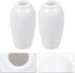 SEWACC 2Pcs Miniature Ceramic Vase Dollhouse Mini Vase Model Furniture DIY Doll House Vase Micro Landscape Fairy Garden Decoration ( White )...