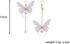 Temperament Long Butterfly Chain Tassel Drop Dangle Earrings for Asymmetric Pearl Circle Pendants Earrings Colored Tulle Butterfly Wings Earrings...