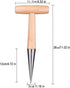 Hand Dibber Stainless Steel Sow Dibbler with Wooden Handle Garden Hole Punch Dibbler Tool for Planting Flowers Tulips, Transplanting Plants,Transp...