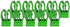 Olsa Tools Tool Holder Clips | 10 Pieces | Fits Magnetic and Wall Mount Screwdriver Organizers | Green...