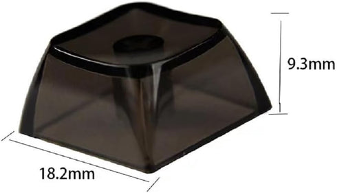 Blank Crystal Transparent Black Keycaps PC Material 1U XDA Profile Keycap for MX switches Mechanical Keyboard Backlit (XDA Transparent Black, 20pc...